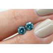 Loose Round Matching Pair Blue Diamonds 0.94 TCW SI3