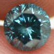 Loose Round Shape Diamond Fancy Blue Color SI3 Natural Enhanced Real 0.74 Carat