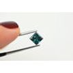 Princess Cut Diamond Loose Fancy Blue 0.76 Carat SI2 Certified Enhanced Natural Polished
