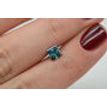 Princess Cut Diamond Loose Fancy Blue 0.76 Carat SI2 Certified Enhanced Natural Polished