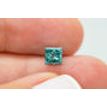Loose Princess Cut Diamond Real Fancy Blue Color I1 Natural Enhanced 0.96 Carat