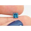 Blue Princess Cut Loose Diamond 0.90 ct