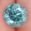 Loose Blue Diamond Fancy Color Round Shaped SI2 Certified Enhanced 0.90 Carat
