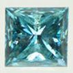 Princess Cut Diamond Fancy Blue SI2 0.90 Carat