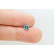 Fancy Blue Princess Diamond 0.97 Carat I1 4.88X5.01 MM