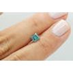 Fancy Blue Princess Diamond 0.97 Carat I1 4.88X5.01 MM