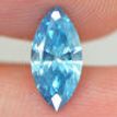 Blue Marquise Diamond 0.80 Carat SI1