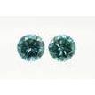Loose Round Diamond Pair Fancy Blue 0.91 TCW SI1