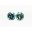 Loose Round Diamond Pair Fancy Blue 0.91 TCW SI1