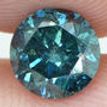 Loose Round Diamond Fancy Blue 0.88 Carat I1