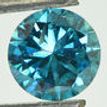 Round Shape Diamond Fancy Blue SI1 0.90 Carat Certified