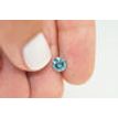 Round Shaped Diamond Fancy Blue Color 0.81 Carat Real Natural Enhanced Loose