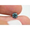 Loose Round Shape Diamond Fancy Blue Color 0.82 Carat I1 Real Natural Enhanced