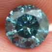 Loose Round Shape Diamond Fancy Blue Color 0.82 Carat I1 Real Natural Enhanced