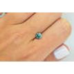 Loose Round Shaped Fancy Blue Diamond 0.81 Carat SI2 5.75X5.73 MM