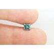 Fancy Blue Princess Diamond 0.97 Carat I1 4.88X5.01 MM