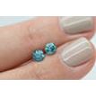 Loose Matching Pair Blue Round Diamonds 0.81 TCW