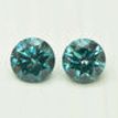 Loose Matching Pair Blue Round Diamonds 0.81 TCW