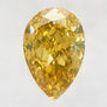 Pear Shape Diamond Fancy Yellow Brown 0.36 Carat SI2 IGI Certificate