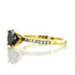 Black Diamond Engagement Ring IGI Certified 14K Solid Yellow Gold 1.60TCW