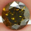 Loose Champagne Color Diamond 5.96 Carat Natural Enhanced SI3 Round Brilliant Shape
