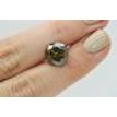 Loose Champagne Color Diamond 5.96 Carat Natural Enhanced SI3 Round Brilliant Shape