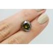 Loose Champagne Color Diamond 5.96 Carat Natural Enhanced SI3 Round Brilliant Shape