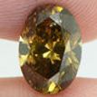Oval Shaped Diamond Fancy Brown Color Loose 2.01 Carat SI1
