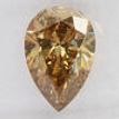 Pear Shape Diamond Fancy Orangy Brown Color 2.14 Carat SI1 IGI Certificate