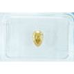 Pear Shape Diamond Fancy Yellow Brown Color 0.57 Carat VS1 Certificate