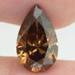 Pear Shape Diamond Fancy Brown Color 3.51 Carat SI1