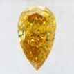 Pear Shape Diamond Fancy Yellow Brown Color 0.48 Carat SI2 IGI Certificate