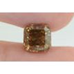 Asscher Cut Diamond Fancy Brown Color 2.62 Carat SI2