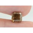 Asscher Cut Diamond Fancy Brown Color 2.62 Carat SI2