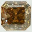 Asscher Cut Diamond Fancy Brown Color 2.62 Carat SI2