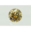 Round Cut Diamond Fancy Champagne Color SI1 Certified 2.14 Carat