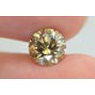 Round Cut Diamond Fancy Champagne Color SI1 Certified 2.14 Carat