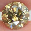 Round Cut Diamond Fancy Champagne Color SI1 Certified 2.14 Carat