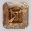 Asscher Diamond Natural Fancy Orangy Brown 2.24 Carat SI2 IGI Certificate