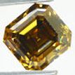 2 Carat  Asscher Diamond Fancy Brown Color VVS2