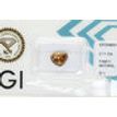 Heart Diamond Natural Brown Color 2.11 Carat SI1 IGI Certified