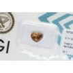 Heart Diamond Natural Brown Color 2.11 Carat SI1 IGI Certified