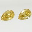 Pear Shape Diamond Pair Fancy Brownish Yellow Color 0.74 TCW VS1