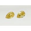 Pear Shape Diamond Pair Fancy Brownish Yellow Color 0.74 TCW VS1
