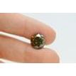Loose Champagne Color Diamond 5.96 Carat Natural Enhanced SI3 Round Brilliant Shape