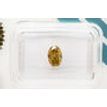 Oval Cut Diamond Natural Fancy Brown Color 0.73 Carat SI1 IGI Certificate