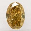 Oval Cut Diamond Natural Fancy Brown Color 0.73 Carat SI1 IGI Certificate