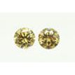 Round Diamonds Matching Pair Fancy Champagne 1.42 TCW SI1