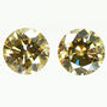 Round Diamonds Matching Pair Fancy Champagne 1.42 TCW SI1