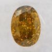Oval Cut Diamond Natural Fancy Brown Color 0.60 Carat SI2 IGI Certificate